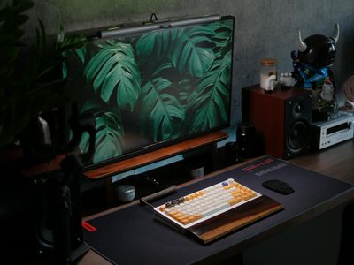 Minimalist desk setup with ambient lighting